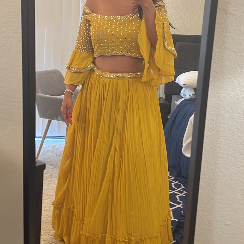 Yellow lehenga perfect for haldi